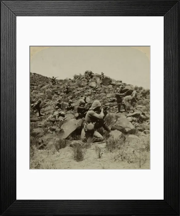 Framed Print : The Warwicks skirmishing with Boers near Weppener Framed Print : The Warwicks skirmishing with Boers near Weppener