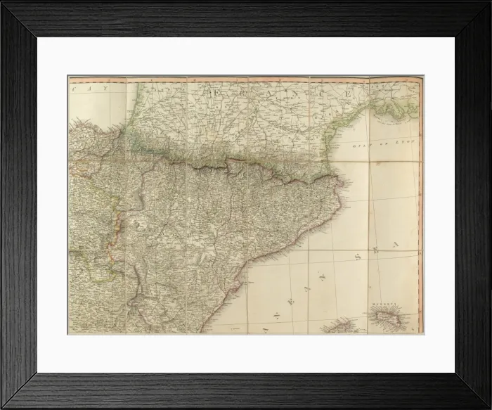 Framed Print : Map of Spain Framed Print : Map of Spain