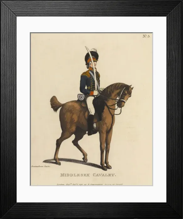 Framed Print : Middlesex Cavalry Framed Print : Middlesex Cavalry