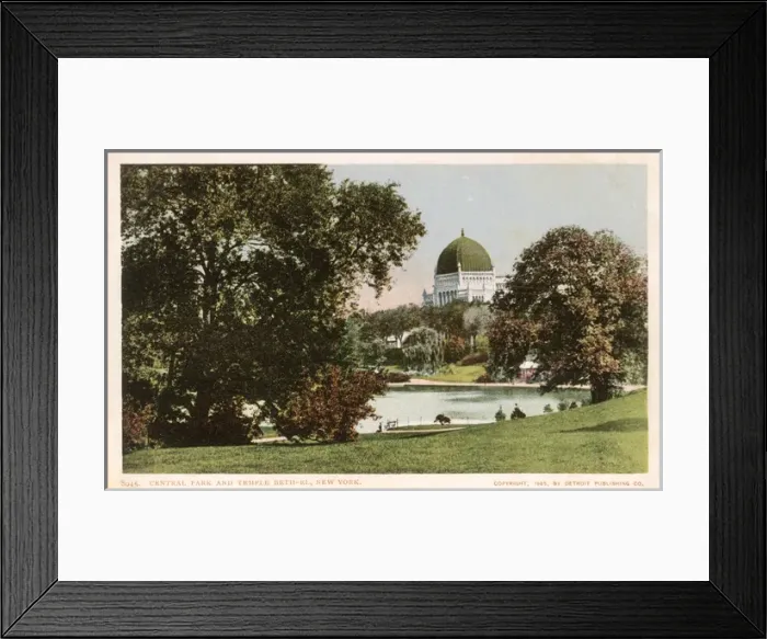Framed Print : Central Park and Temple Beth-El, New York, USA