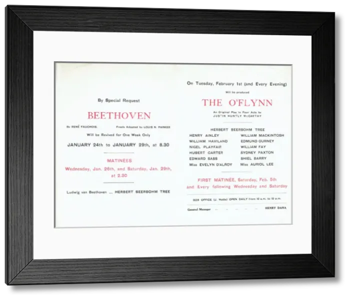 Framed Print : Beethoven, a play by Rene Fauchois Framed Print : Beethoven, a play by Rene Fauchois