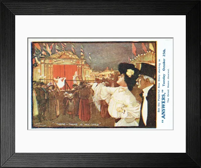 Framed Print : Illustration to a story, There -- there is my child Framed Print : Illustration to a story, There -- there is my child