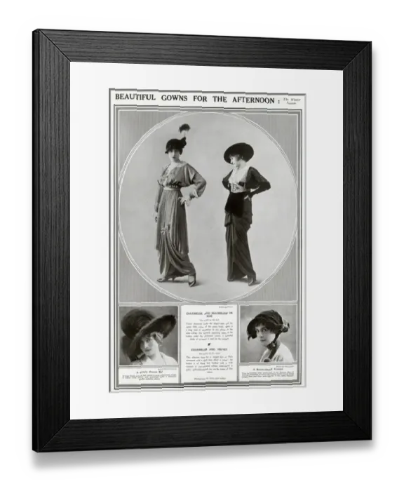 Framed Print : Beautiful gowns for the afternoon 1913 Framed Print : Beautiful gowns for the afternoon 1913