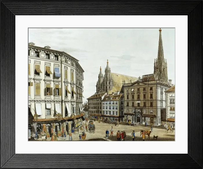 Framed Print : Austria. Vienna. Stock Am Eisen square next to St Framed Print : Austria. Vienna. Stock Am Eisen square next to St