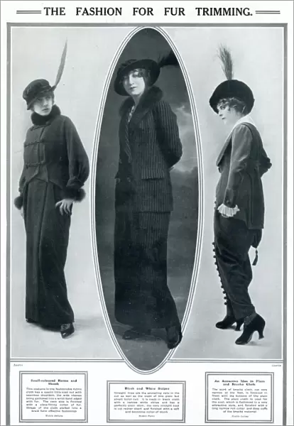 Fashion for fur trimming 1913