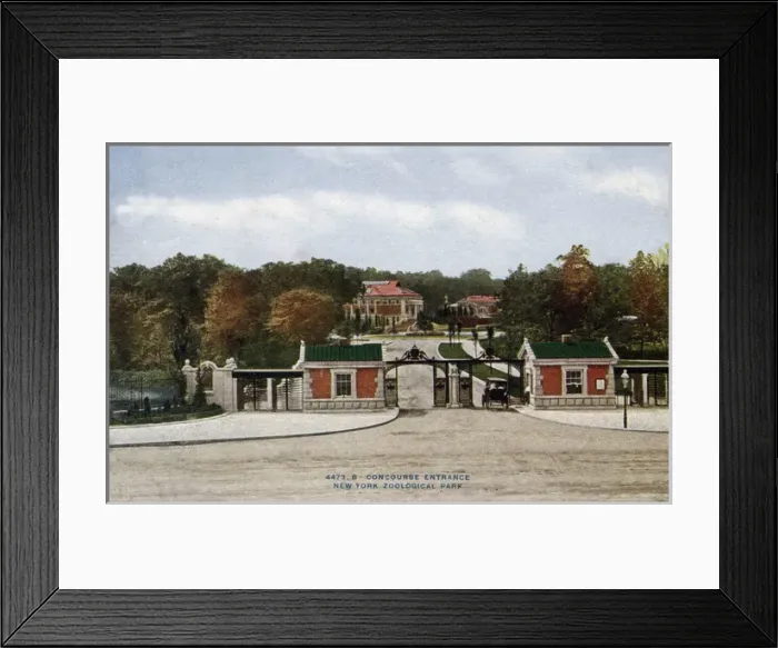 Framed Print : Concourse entrance from the New York Zoological Park Framed Print : Concourse entrance from the New York Zoological Park