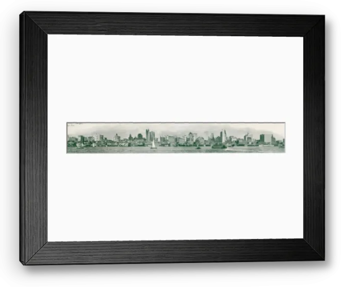 Framed Print : Panorama of the west Hudson riverfont and docks, New York Framed Print : Panorama of the west Hudson riverfont and docks, New York