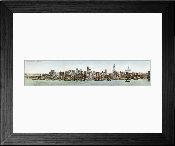 Framed Print : Panorama of the east Hudson riverfont and docks, New York Framed Print : Panorama of the east Hudson riverfont and docks, New York