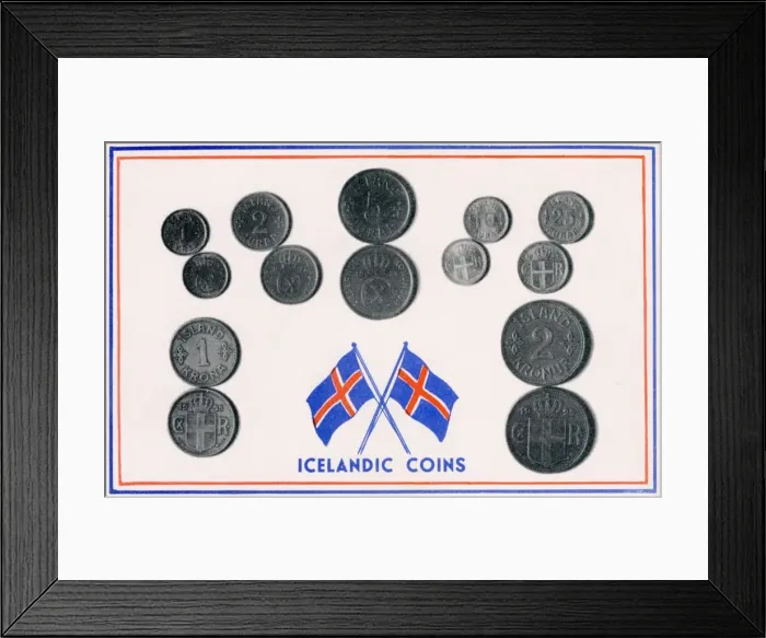 Framed Print : Set of Icelandic coins Framed Print : Set of Icelandic coins