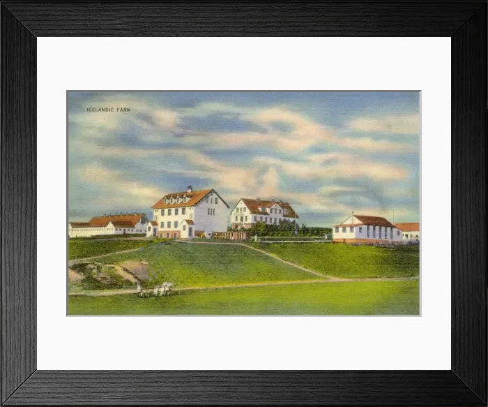 Framed Print : Hvanneyri model farm, Iceland Framed Print : Hvanneyri model farm, Iceland