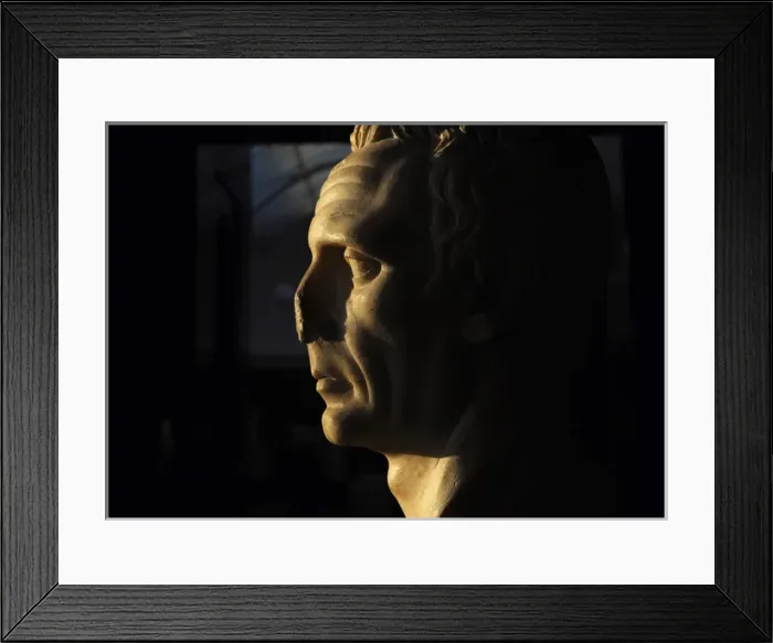 Framed Print : Bust identified by some as Julius Caesar (102-100-44 BC) Framed Print : Bust identified by some as Julius Caesar (102-100-44 BC)