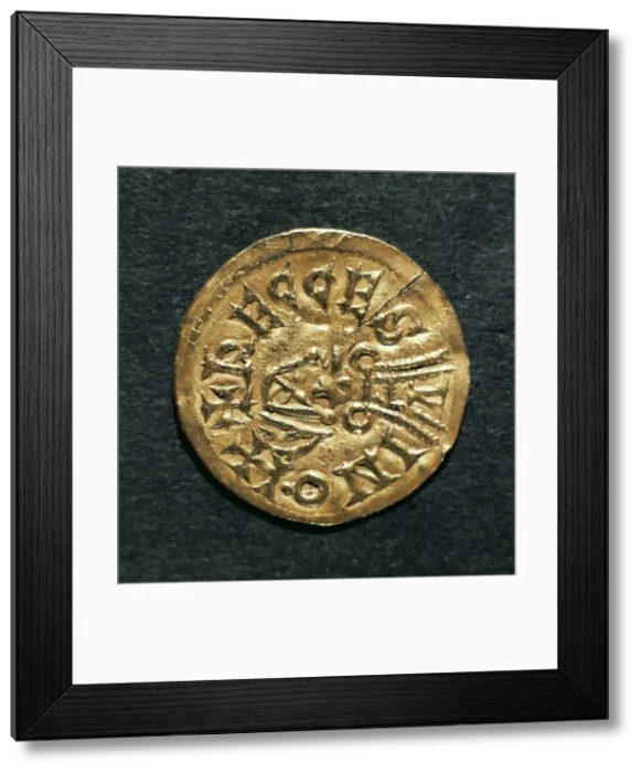 Framed Print : Visigoth gold coin. 5th-8th centuries Framed Print : Visigoth gold coin. 5th-8th centuries