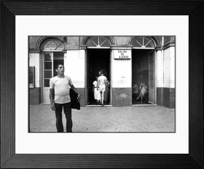 Framed Print : Man at train station, Valencia, Spain Framed Print : Man at train station, Valencia, Spain
