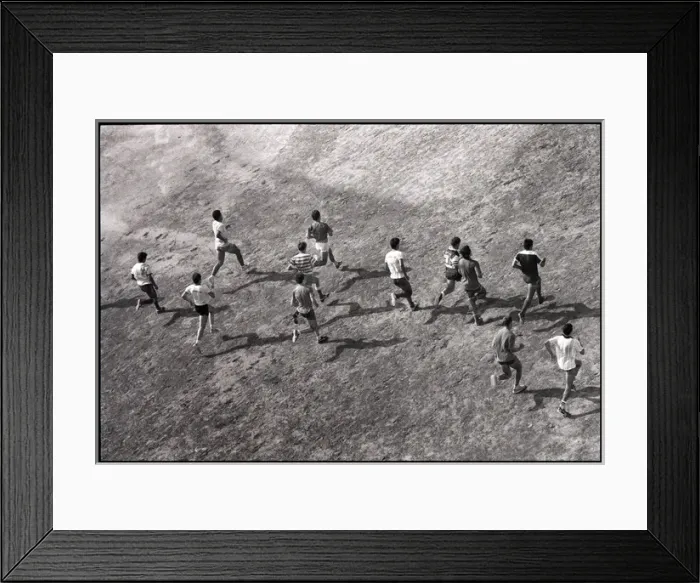 Framed Print : Young men football training, Spain Framed Print : Young men football training, Spain