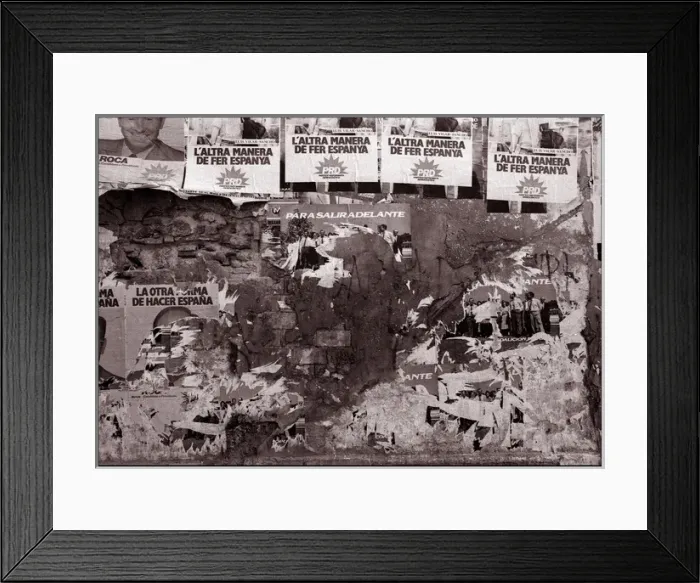 Framed Print : Torn posters and grafitti, Valencia, Spain Framed Print : Torn posters and grafitti, Valencia, Spain