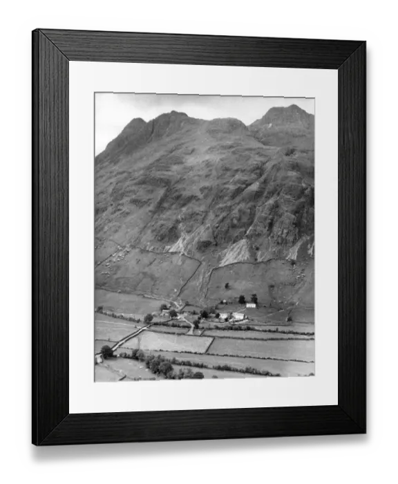 Framed Print : Langdale Pikes and Langdale Valley, Lake District, Cumbria Framed Print : Langdale Pikes and Langdale Valley, Lake District, Cumbria