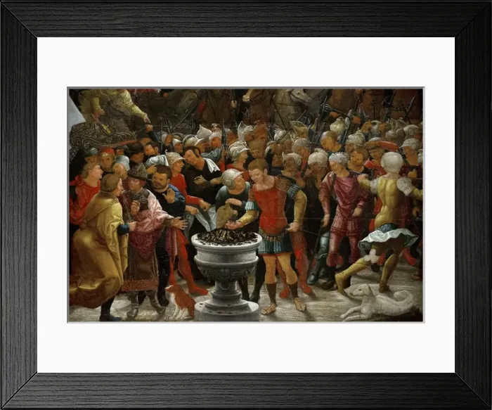 Framed Print : Mucius Scaevola before King Porsena, 1533, by Abraham Framed Print : Mucius Scaevola before King Porsena, 1533, by Abraham