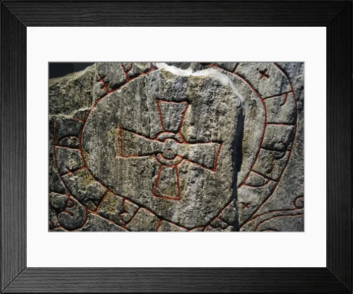 Framed Print : Runestone. 11th century. South Gate of the city of Framed Print : Runestone. 11th century. South Gate of the city of