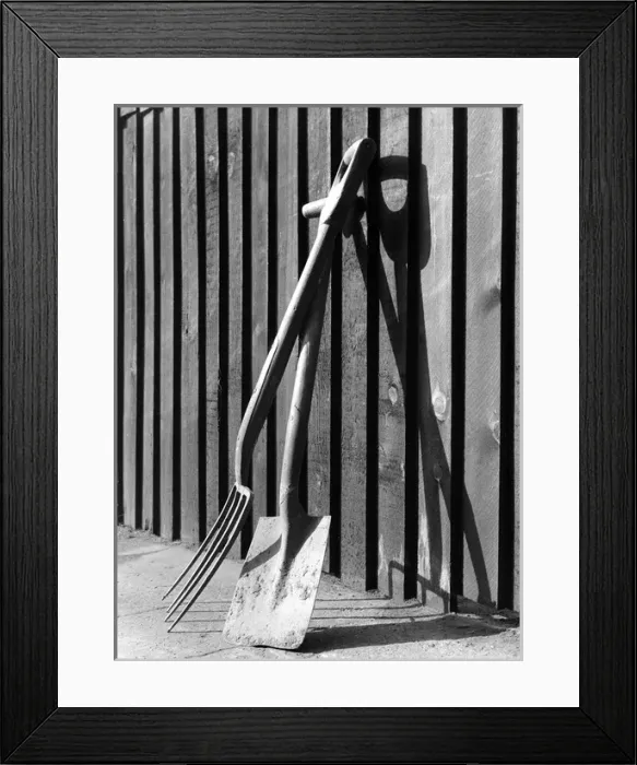 Framed Print : Shadow pattern using garden tools Framed Print : Shadow pattern using garden tools