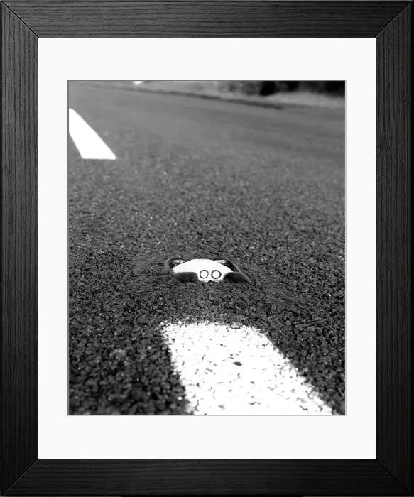 Framed Print : A Cats-Eye, device for helping drivers at night Framed Print : A Cats-Eye, device for helping drivers at night