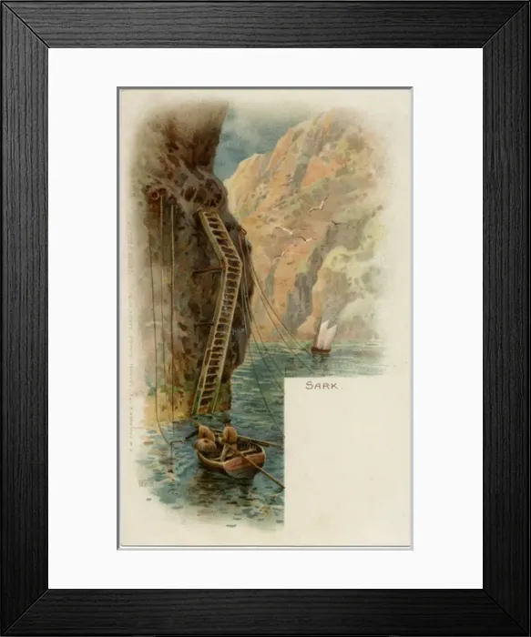 Framed Print : Lobster Fishing on Sark - lay lines hanging from rings Framed Print : Lobster Fishing on Sark - lay lines hanging from rings