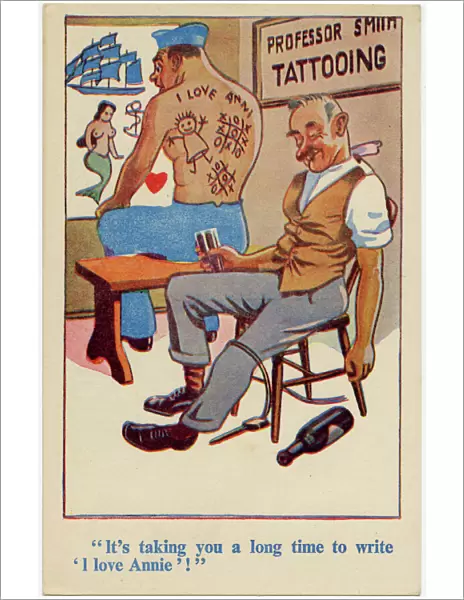 Tattooing - Drunk Tattooist has got carried away