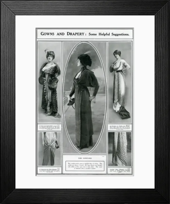 Framed Print : Helpful suggestions for fashion, January 1913 Framed Print : Helpful suggestions for fashion, January 1913