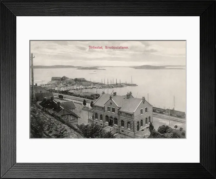Framed Print : Railway station, Stromstad, Vastra Gotaland, Sweden Framed Print : Railway station, Stromstad, Vastra Gotaland, Sweden