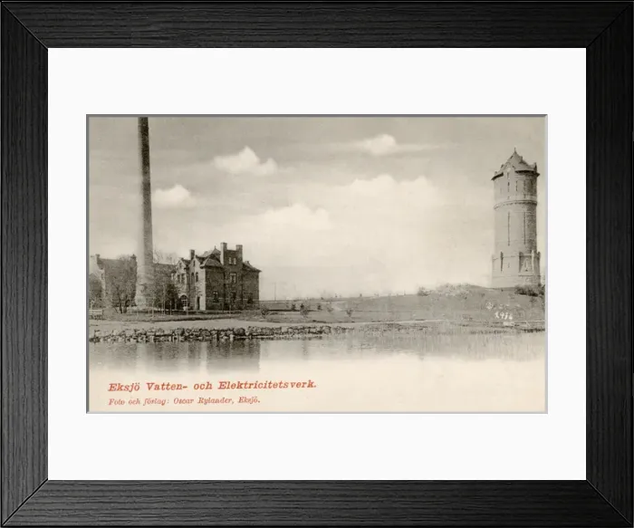 Framed Print : Water and Electricity Works, Eksjo, Jonkoping, Sweden Framed Print : Water and Electricity Works, Eksjo, Jonkoping, Sweden