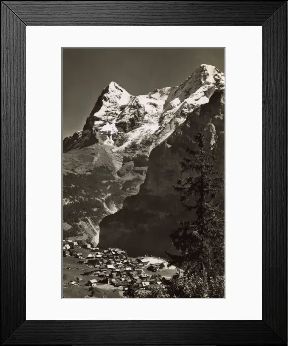 Framed Print : Murren, Switzerland - Bernese Alps - Eiger and Monch Framed Print : Murren, Switzerland - Bernese Alps - Eiger and Monch