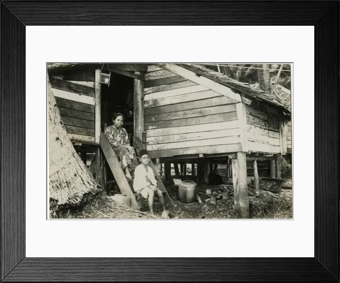 Framed Print : Traditional Malay Fishing Village with stilt houses Framed Print : Traditional Malay Fishing Village with stilt houses