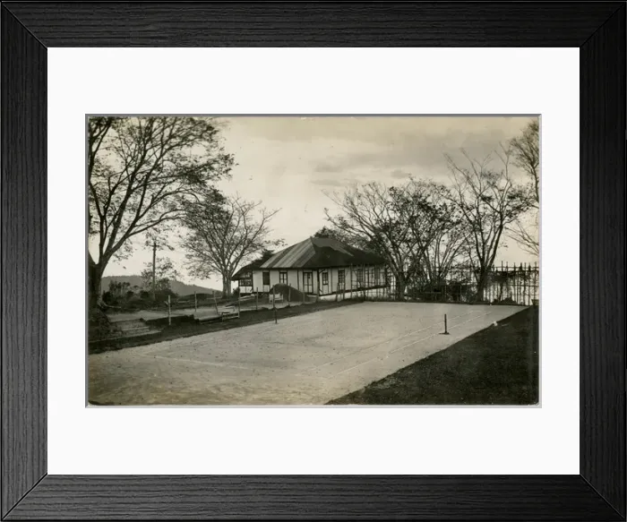 Framed Print : Tennis Court and Club, Singapore, Malaysia Framed Print : Tennis Court and Club, Singapore, Malaysia