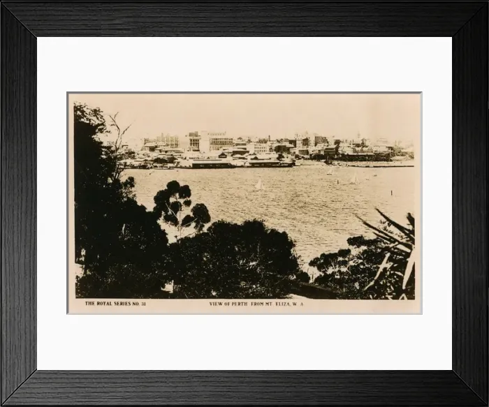 Framed Print : View of Perth from Mount Eliza, Western Australia Framed Print : View of Perth from Mount Eliza, Western Australia