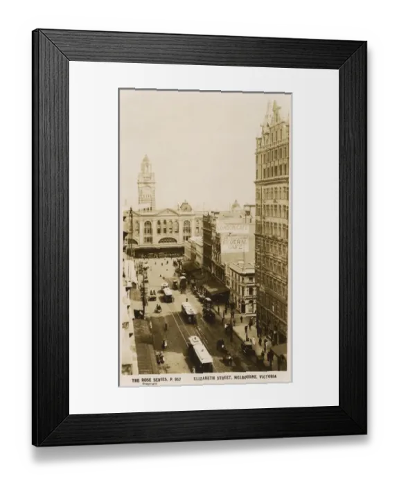 Framed Print : Elizabeth Street, Melbourne, Victoria, Australia Framed Print : Elizabeth Street, Melbourne, Victoria, Australia