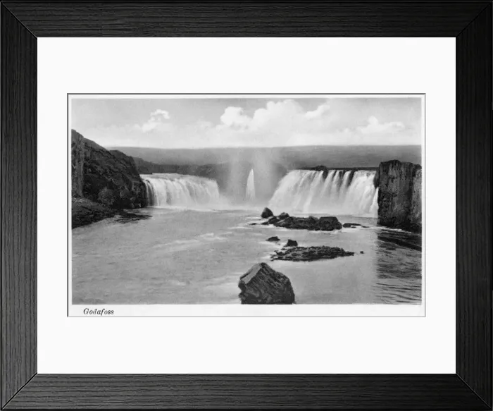 Framed Print : Waterfall of the gods, Iceland Framed Print : Waterfall of the gods, Iceland