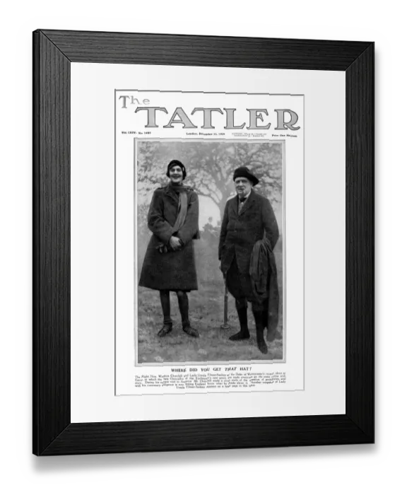 Framed Print : Tatler cover - Winston Churchill & Lady Ursula Filmer-Sanke Framed Print : Tatler cover - Winston Churchill & Lady Ursula Filmer-Sanke