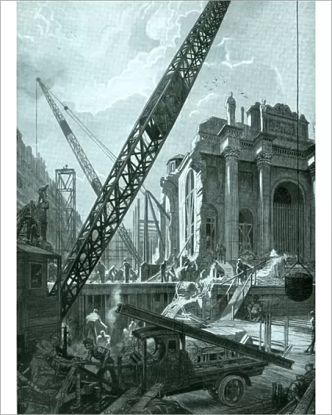 Construction work at the Bank of England