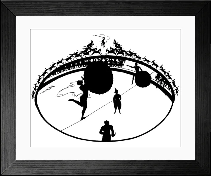 Framed Print : Circus Silhouette Framed Print : Circus Silhouette