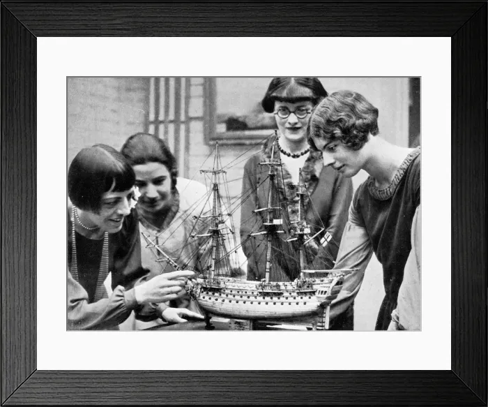 Framed Print : Model ship on display at the Mansard Galleries Framed Print : Model ship on display at the Mansard Galleries