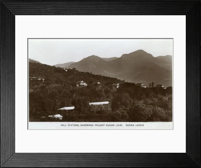 Framed Print : Hill station and Mount Sugar Loaf, Sierra Leone, West Africa Framed Print : Hill station and Mount Sugar Loaf, Sierra Leone, West Africa