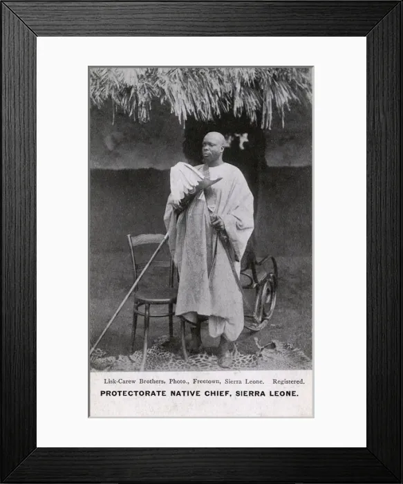 Framed Print : Protectorate Native Chief, Sierra Leone, West Africa Framed Print : Protectorate Native Chief, Sierra Leone, West Africa