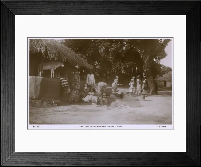 Framed Print : Outdoor kitchen, Sierra Leone, West Africa Framed Print : Outdoor kitchen, Sierra Leone, West Africa