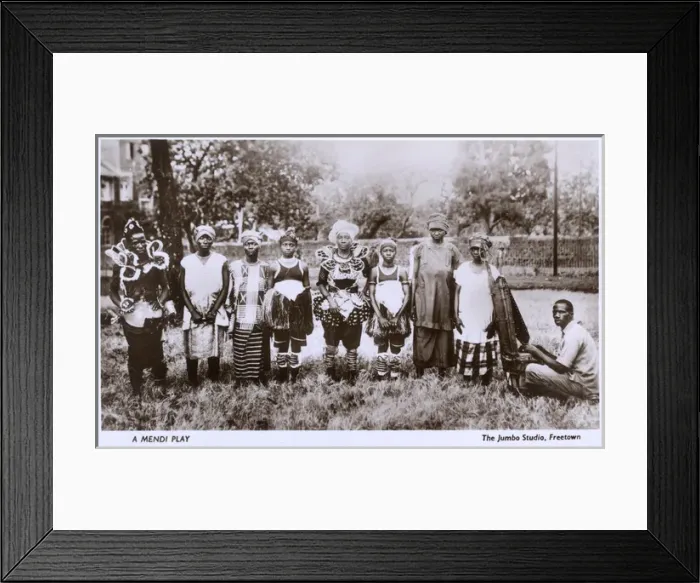 Framed Print : Group of native actors, Sierra Leone, West Africa Framed Print : Group of native actors, Sierra Leone, West Africa
