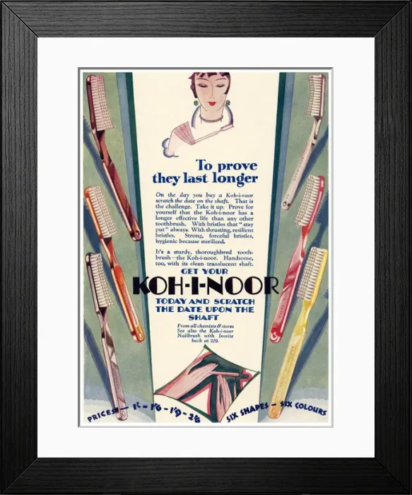 Framed Print : Koh-I-Noor Advertisement