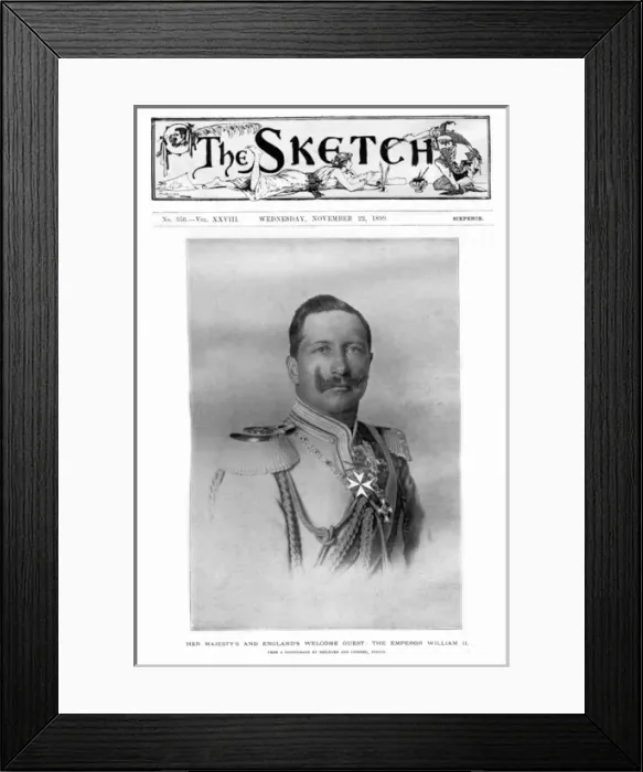 Framed Print : Sketch cover - Kaiser Wilhelm II Framed Print : Sketch cover - Kaiser Wilhelm II