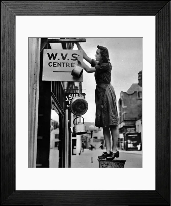 Framed Print : Households Encouraged to Give Aluminium for the War Effort Framed Print : Households Encouraged to Give Aluminium for the War Effort