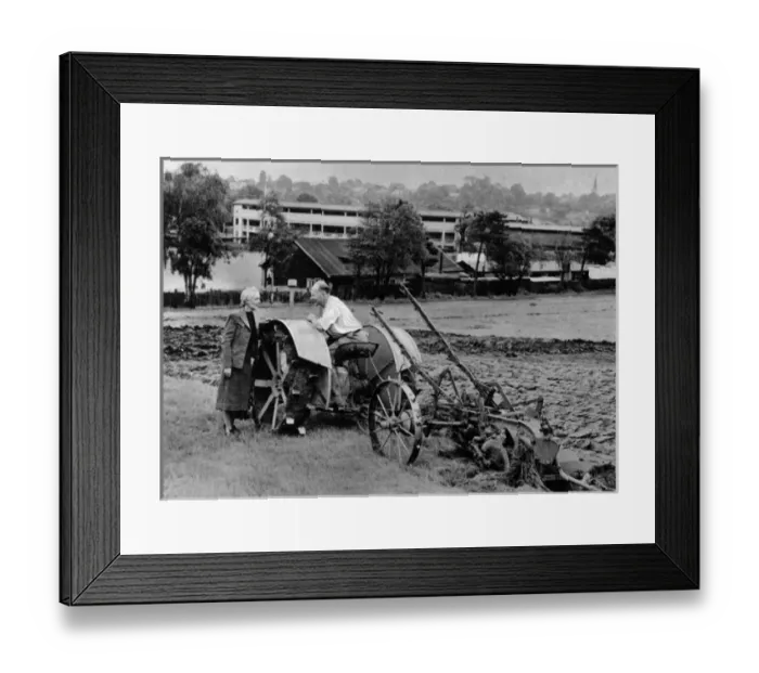Framed Print : Ploughing Wimbledon Car Park Framed Print : Ploughing Wimbledon Car Park