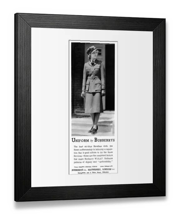 Framed Print : Advertisement for Burberry, 1940 Framed Print : Advertisement for Burberry, 1940