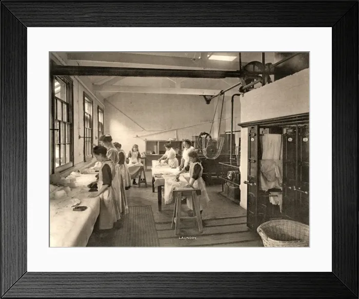 Framed Print : Derby Railway Servants Orphanage - Laundry Framed Print : Derby Railway Servants Orphanage - Laundry