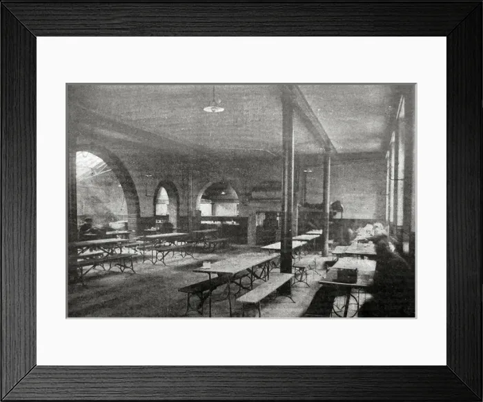 Framed Print : LCC Lodging House Parker Street, London - Dining Room Framed Print : LCC Lodging House Parker Street, London - Dining Room